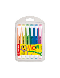 Rotulador stabilo fluorescente swing cool swing cool estuche 6 unidades colores surtidos