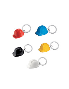 Llavero casco de seguridad acrilico reciclado pack de 5 unidades colores surtidos