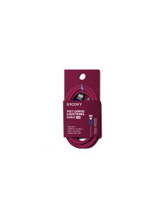 Cable groovy tipo c a apple lightning carga rapida longitud 1 mt color rojo