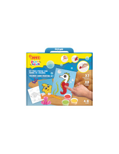 Juego jovi play&fun pinta con arena de colores animales marinos
