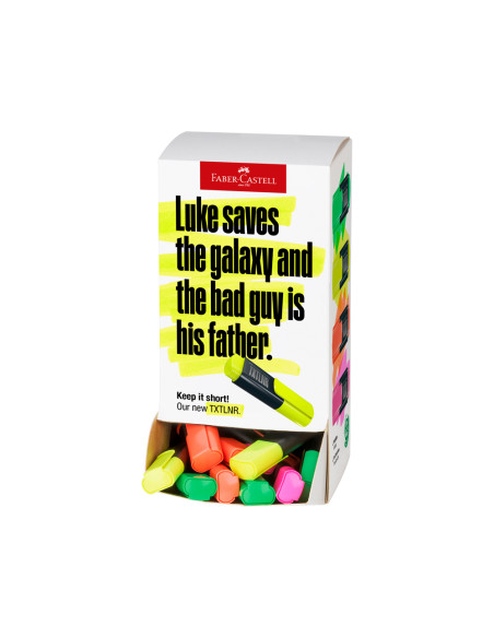 Rotulador faber castell neon txtlnr fluorescente expositor de 60 unidades colores surtidos