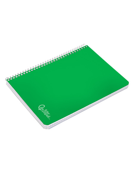 Cuaderno espiral liderpapel din a4 witty tapa dura 80h 90gr pauta 2,5mm con margen color verde