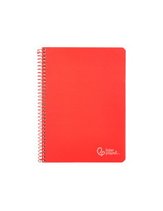 Cuaderno espiral liderpapel din a4 witty tapa dura 80h 90gr pauta 2,5mm con margen color rojo 2