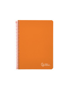 Cuaderno espiral liderpapel din a4 witty tapa dura 80h 90gr pauta 2,5mm con margen color naranja 2