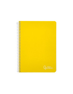 Cuaderno espiral liderpapel din a4 witty tapa dura 80h 90gr pauta 2,5mm con margen color amarillo 2