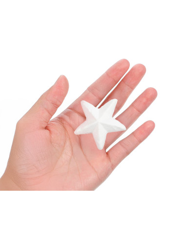 Figura de espuma blanca liderpapel estrella de 4 cm bolsa con 6 unidades