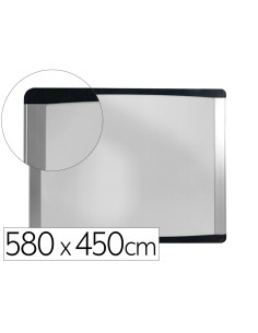 Pizarra blanca bi-office inka magnetica acero lacado marco de aluminio y laterales plastico negro 580x450 mm
