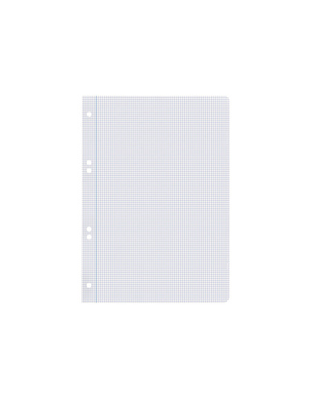 Recambio liderpapel din a5 100 hojas 75 gr cuadro 3mm con margen 6 taladros