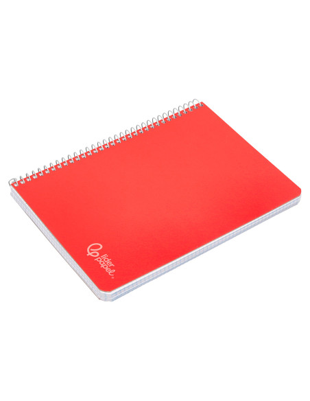 Cuaderno espiral liderpapel din a5 witty tapa dura 80h 90gr rayado horizontal 8mm con margen colores surtidos