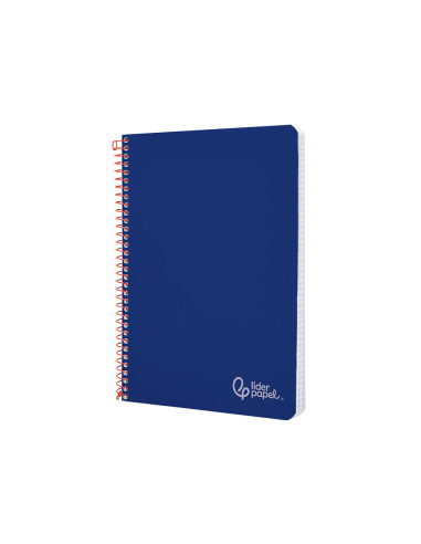 Cuaderno espiral liderpapel din a5 witty tapa dura 80h 90gr cuadro 4mm con margen color azul marino