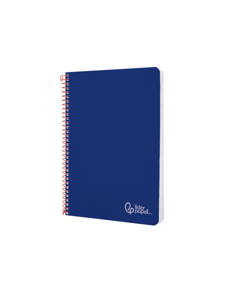 Cuaderno espiral liderpapel din a5 witty tapa dura 80h 90gr cuadro 4mm con margen color azul marino