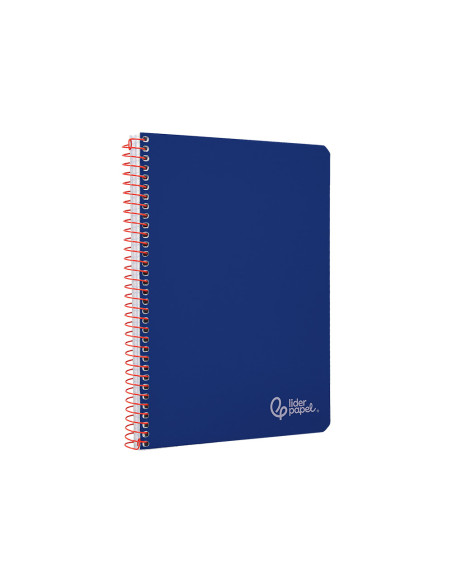 Cuaderno espiral liderpapel din a5 witty tapa dura 80h 90gr cuadro 4mm con margen color azul marino