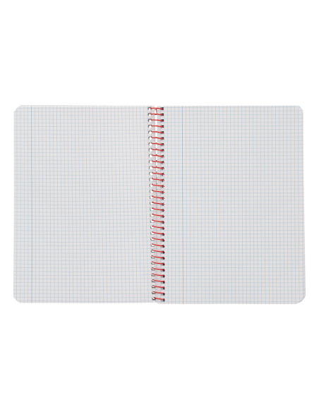 Cuaderno espiral liderpapel din a5 witty tapa dura 80h 90gr cuadro 4mm con margen color rojo