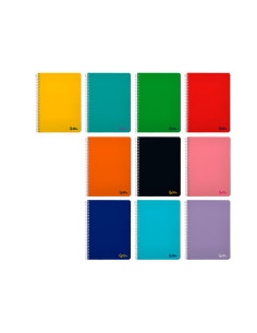 Cuaderno espiral liderpapel din a5 smart tapa blanda 80h 75gr cuadro 6mm con margen colores surtidos 2