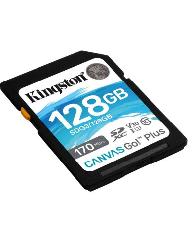 Tarjeta de Memoria Kingston CANVAS Canvas Go! Plus 128GB SD XC/ Clase 10/ 170MBs