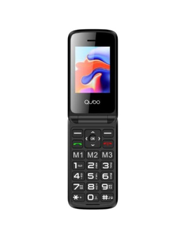 Teléfono Móvil Qubo X-247 4G para Personas Mayores/ Negro y Azul
