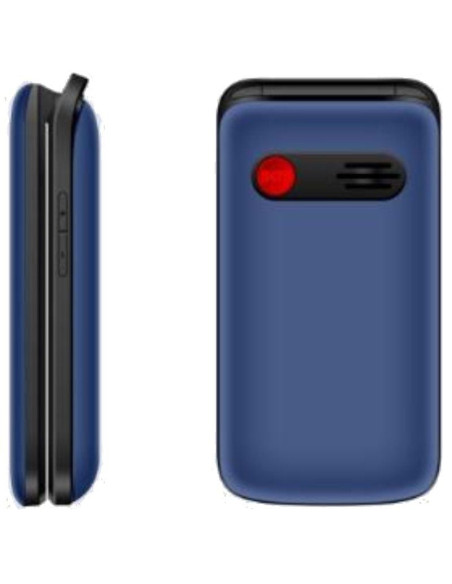 Teléfono Móvil Qubo X-247 4G para Personas Mayores/ Negro y Azul