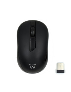 Ewent Raton Inalambrico 2.4hz - Receptor USB-A - 1000dpi - 1 Bateria AA (Incluida) - Color Negro