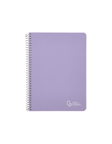 Cuaderno espiral liderpapel din a4 witty tapa dura 80h 90gr cuadro 4mm con margen color violeta