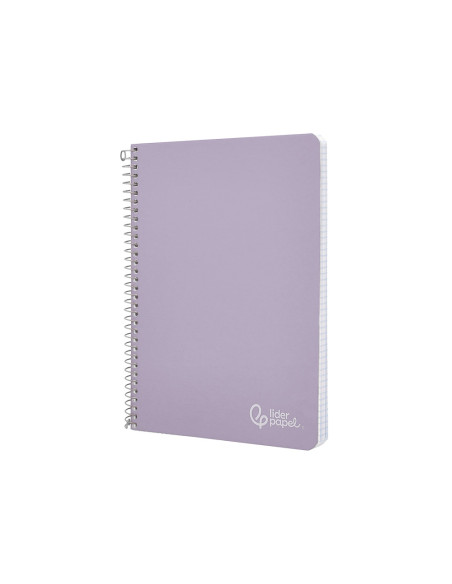 Cuaderno espiral liderpapel din a4 witty tapa dura 80h 90gr cuadro 4mm con margen color violeta