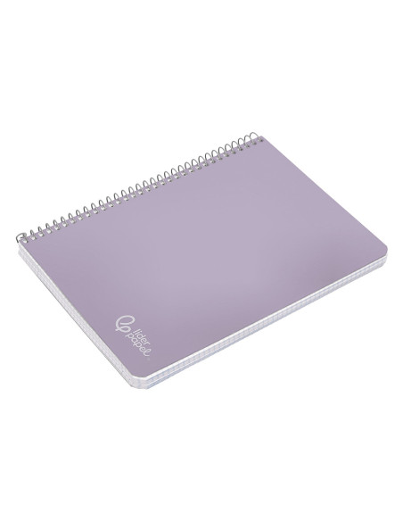 Cuaderno espiral liderpapel din a4 witty tapa dura 80h 90gr cuadro 4mm con margen color violeta