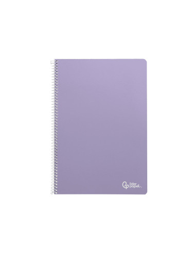 Cuaderno espiral liderpapel din a4 smart tapa blanda 80h 75gr cuadro 5 mm con margen colores surtidos