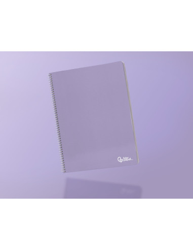Cuaderno espiral liderpapel din a4 smart tapa blanda 80h 75gr cuadro 5 mm con margen colores surtidos