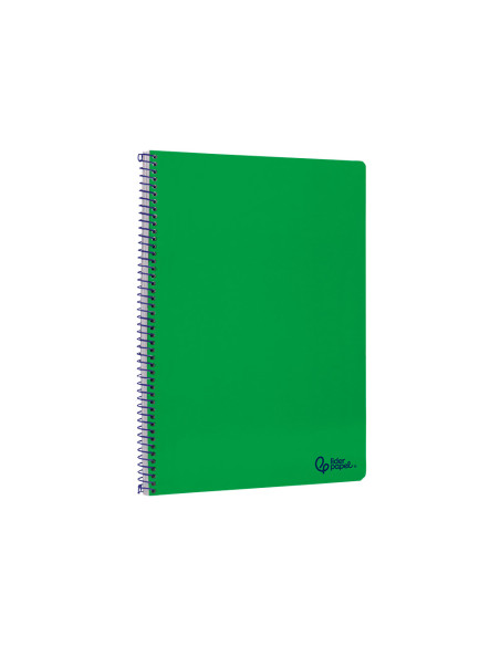 Cuaderno espiral liderpapel din a4 smart tapa blanda 80h 75gr rayado horizontal con margen color verde