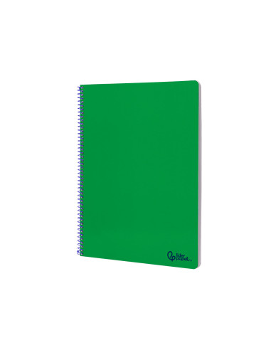 Cuaderno espiral liderpapel din a4 smart tapa blanda 80h 75gr rayado horizontal con margen color verde