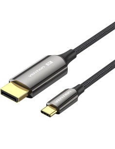 Cable Conversor DisplayPortI 8K Vention CRFBH/ USB Tipo-C Macho - DisplayPort Macho/ 2m/ Negro