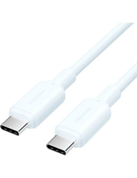 Cable USB 2.0 Tipo-C 3A Vention TRCSF/ USB Tipo-C Macho - USB Tipo-C Macho/ Hasta 60W/ 480Mbps/ 1m/ Azul