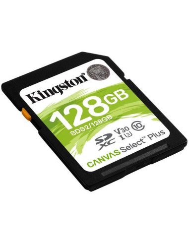 Tarjeta de Memoria Kingston CANVAS Select Plus 128GB SD XC/ Clase 10/ 100MBs