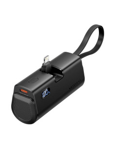 Vention PowerBank 4800mAh - Lightning - Carga Rapida 22.5W - Conector Plegable - Color Negro