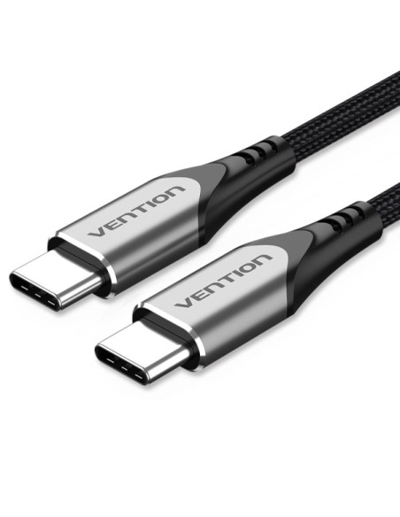 Vention Cable USB-C 2.0 a USB-C 2.0 3A 60W - 1.5m - Trenzado - Color Gris
