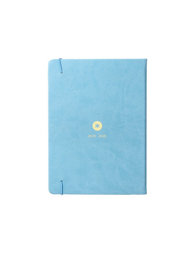 Agenda escolar antartik 25-26 encuadernada go! simil piel azul semana vista a5 bilingüe papel fsc 80 gr