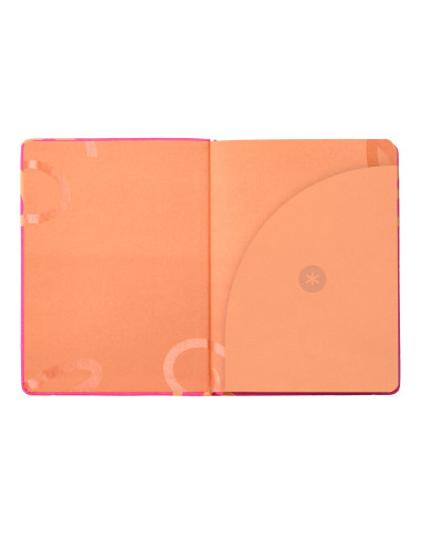 Agenda escolar antartik 25-26 encuadernada go! simil piel fucsia semana vista a5 bilingüe papel fsc 80 gr