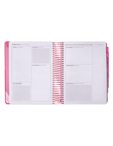 Agenda escolar antartik 25-26 espiral fun day rosa dia pagina a5 bilingüe papel fsc 80 gr
