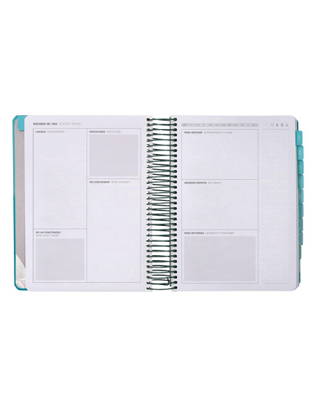 Agenda escolar antartik 25-26 espiral fun day turquesa dia pagina a5 bilingüe papel fsc 80 gr