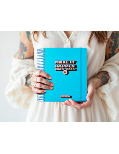 Agenda escolar antartik 25-26 espiral neon azul dia pagina a5 bilingüe papel fsc 80 gr 2
