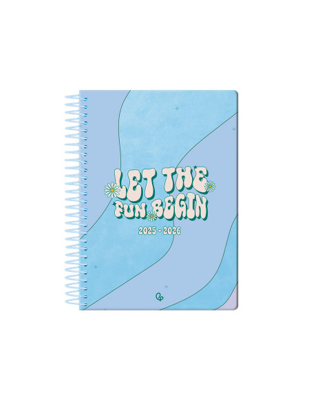 Agenda escolar liderpapel 25-26 espiral zante dia pagina a6 bilingüe papel fsc 80 gr