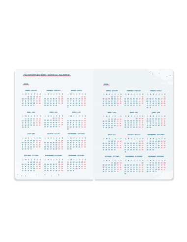 Agenda escolar liderpapel 25-26 espiral waves turquesa semana vista a5 bilingüe papelfsc 80 gr