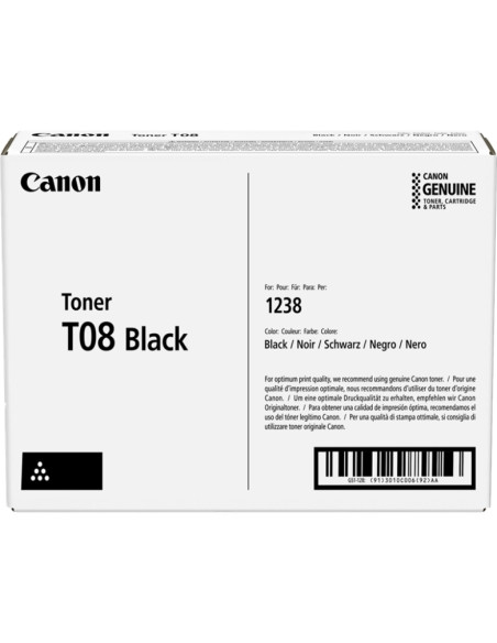 Canon T08 Negro Cartucho de Toner Original - 3010C006