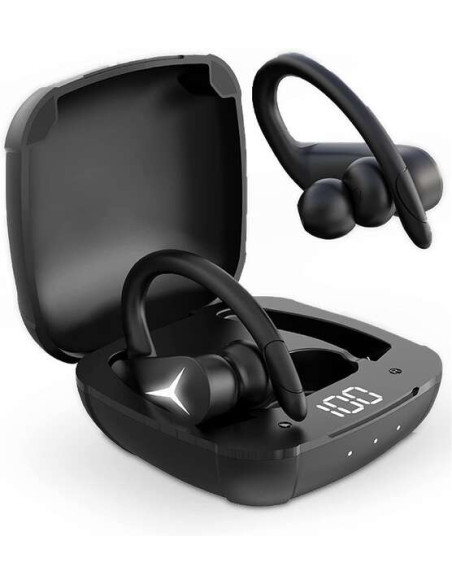 Ksix Sport Buds 2 Auriculares Deportivos Bluetooth 5.1+EDR con Microfono - Autonomia hasta 16h con Estuche - Control Tactil - Es