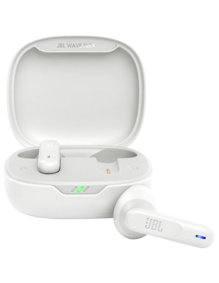 Auriculares Bluetooth JBL Wave Flex con estuche de carga/ Autonomía 8h/ Blancos