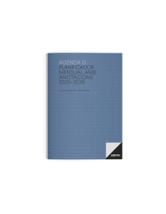 Agenda escolar g additio mes a la vista 2025-2026 calendario de planificacion 19,5 x 28,5 cm en catalan