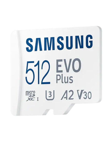 Tarjeta de Memoria Samsung EVO Plus 2023 512GB microSD XC con Adaptador/ Clase 10/ 160MBs