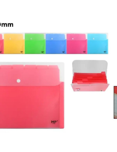 CARPETA CON FUELLE BOTON A4