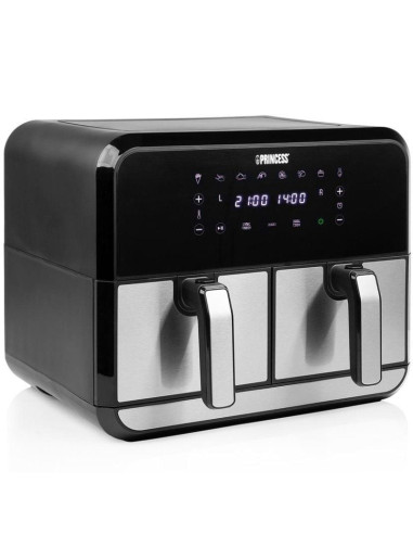 Freidora por Aire / Sin Aceite Princess Double Basket Airfryer 182074/ 2400W/ Capacidad 8L