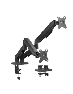 Aisens Soporte de Mesa ECO Contrapeso Giratorio e Inclinable para Monitor/TV 9kg (3 Pivotes - 2 Brazos) de 17-32 - Color Negro