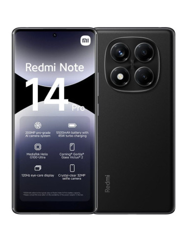 Smartphone Xiaomi Redmi Note 14 Pro 8GB/ 256GB/ 6.67"/ Negro Medianoche